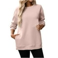 thumbnail image 1 of LEBONYARD Sweatshirts for Women Loose Fit Pullover Fashion Causal Solid Round Neck Soft Sweatshirts Blouse, 1 of 8