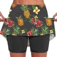 thumbnail image 1 of LEBONYARD Tennis Skirts for Women with Shorts,Women's Breathable Yoga Skirt Shorts,Women's Summer Flower Print Pleated Tennis Skirts Stretchy Yoga Fake Two Piece Shorts Skirt Black S, 1 of 7