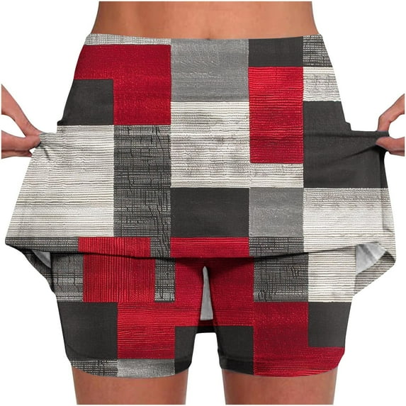 LEBONYARD Tennis Skirts for Women,Women's Versatile Yoga Skort,Women's New Color Mid-waist Skirt Pants Sports Shorts Bottoming Skirt Pants Multicolor L