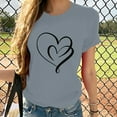 thumbnail image 1 of LEBONYARD Tops for Women 2024,Women Girls Plus Size Sunflower Print Tees Short Sleeve T Shirt Blouse Tops Gray M, 1 of 7