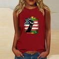 thumbnail image 1 of LEBONYARD Tops for Women 2024,Women's Casual Independence Day Sleeveless Round Neck Top Red XL, 1 of 4
