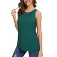 thumbnail image 1 of GaThRRgYP Summer Tops for Women,Plus Size Womens Clothes,Women's Fashion Summer Sexy Sleeveless Solid Light Breathable Tank Tops Green XL, 1 of 8