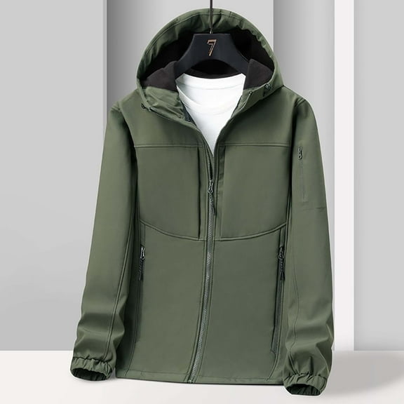 LEBONYARD Waterproof Jacket for Women&Men Lined,Men and Women Sprint Coat Thin Style Outdoor Ski Suit Hooded Windproof and Coat Long Sleeve Hooded Casual Coat/Jacket Green XL