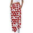 thumbnail image 1 of LEBONYARD Wide Leg Pants for Women Plus Size,Womens Pants Clearance Clothes under $5,Women's Casual Trousers Printing Drawstring Pants Waist Long Pants Sweatpants with Pocket Multicolor XXL, 1 of 6