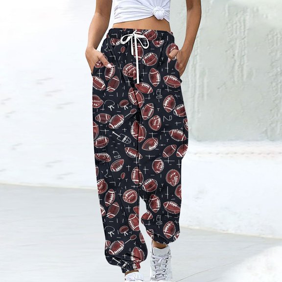 LEBONYARD Wide Leg Pants for Women,Women All Print Fashionable Sports Loose Casual Wide Leg Drawstring Pocket Sweatpants Long Pants Multicolor XXL