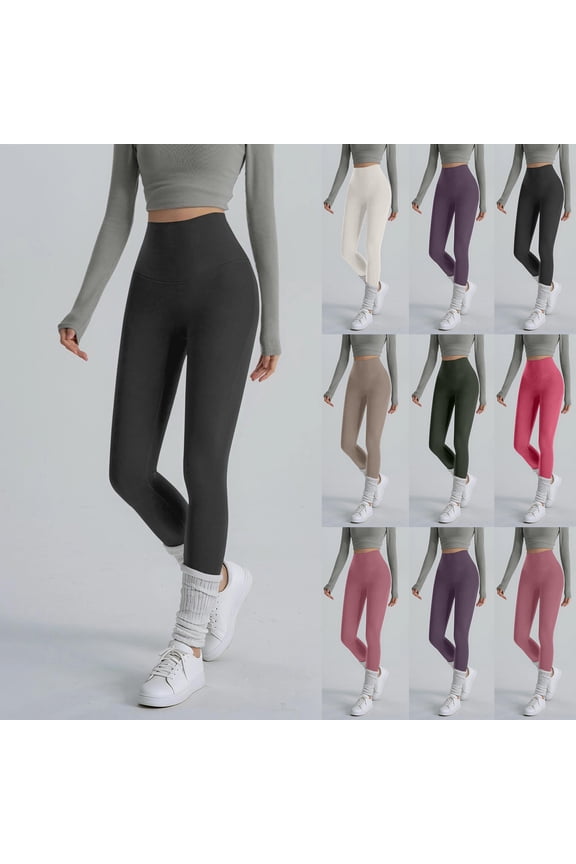 Women Leggings,Fashion Women Solid Color High Waist Loose Tight Waist Tight Yoga Full Length Pants Pink XXXL