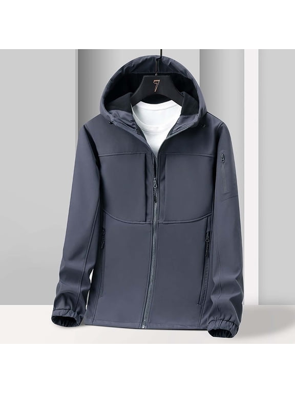 Women&Mens Jackets Trendy,Men and Women Sprint Coat Thin Style Outdoor Ski Suit Hooded Windproof and Coat Long Sleeve Hooded Casual Coat/Jacket Dark Gray XXXXL