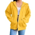 thumbnail image 1 of LEBONYARD Zipper Hoodies for Women Long Sleeve Sweatshirt with Pockets Drawstring Plus Size Casual Fall Winter Coat Jacket, 1 of 6