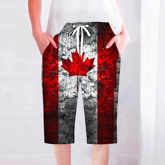 LEBONYARD Women's Shorts for a Cool and Relaxed Look,Women Shorts Casual Pants Straight Leg Drawstring Elastic Waist Loose Comfy Pants with Pockets Red S