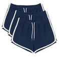 thumbnail image 1 of LEBONYARD Women's Shorts for a Fresh and Relaxed Style,3PC Women Casual Summer Sports Shorts Workout Yoga Shorts Active Shorts Navy L, 1 of 6