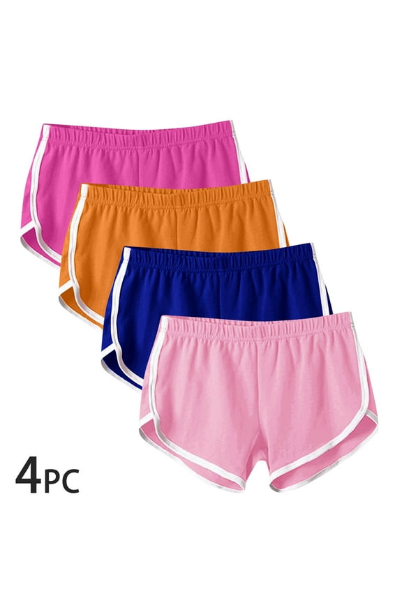 Women's Shorts in Comfortable and Soft Materials,Women’s Elastic Waist Summer Solid Casual Outing Shorts Pants Multicolor L