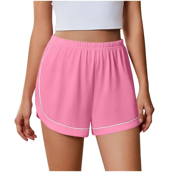 LEBONYARD Women's Shorts with Unique Designs,Women Summer Fashion Solid Color Side Split Sports Shorts Pink XL