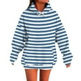 thumbnail image 1 of LEBONYARD Women's Stripe Printing Hoodie Long Sleeve Casual Loose Fit Pocket Drawstring Hooded Sweatshirts, 1 of 4