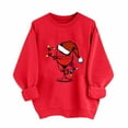 thumbnail image 1 of LEBONYARD Women's Trendy Crew Neck Regular Christmas Printed Pullover Sweatshirts Casual Long Sleeve Loose Fit Fashion Round Neck Hoodless Sweatshirts, 1 of 6