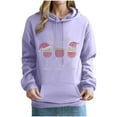 thumbnail image 1 of LEBONYARD Women's Trendy Hooded Drawstring Christmas Printed Pocket Front Sweatshirts Casual Long Sleeve Loose Warm Fit Regular Christmas Sweatshirts, 1 of 5