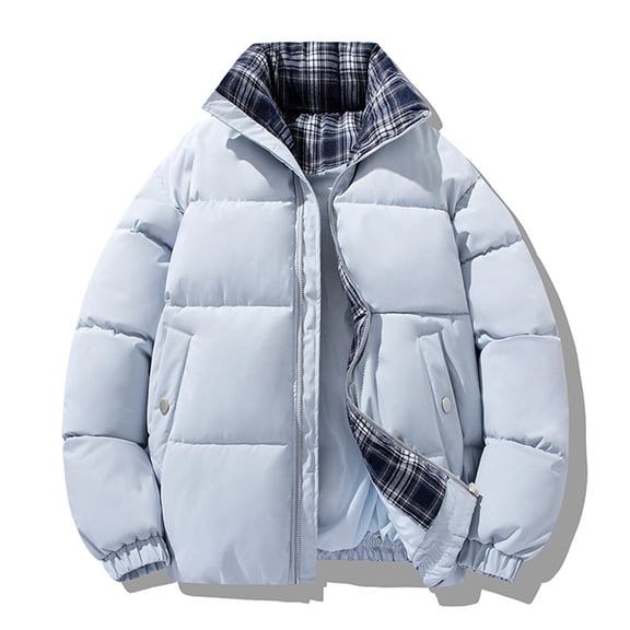 LEBONYARD Women's Trendy Size Plus Zipper Stand-Up Collar Solid Colored Long Sleeve Parkas Casual Loose Warm Fitting Double Pocket Outwear Jackets