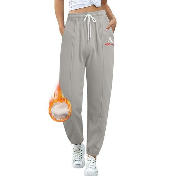 LEBONYARD Women's Wide Leg Trousers,Womens Trousers High Waisted,Women Sweatpants Baggy Loose Mid Rise Fleece Workout Active Long Jogger Sweat Pants with Pockets Gray S