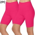 thumbnail image 1 of LEBONYARD Women's Yoga Shorts with Pockets High Waist Gym Ready,2PC Women's Fashion Solid Color Leggings with Yoga Sport Elastic Quarter Pants Shorts Leggings Hot Pink L, 1 of 9