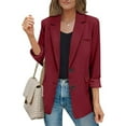 thumbnail image 1 of LEBONYARD Womens Casual Blazer Jackets Long Sleeve,Womens Bussiness Casual Blazers Open Front Long Sleeve Work Office Blazer Jacket with Shoulder Pads Fall Fashion 2024 Red XXXL, 1 of 8
