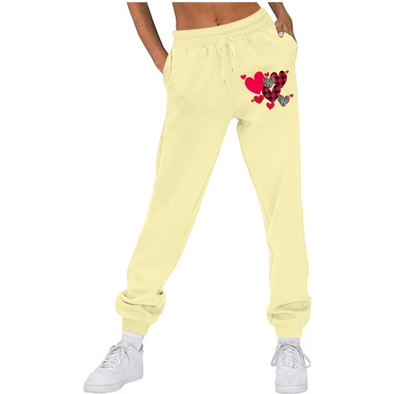 LEBONYARD Womens Pants Clearance Plus Size,Women Casual Trousers and Trousers Plus Velvet Running Fitness Sports Pants Beige S