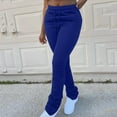 thumbnail image 1 of LEBONYARD Womens Pants Plus Size,Women'S Solid Color Drawstring Straight Waist Sweatpants Stack Pants Blue XL, 1 of 5