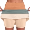 thumbnail image 1 of LEBONYARD Womens Plus Size Shorts,Women's New Patchwork Mid-waist Skirt Pants Sports Casual Shorts Bottoming Skirt Pants Orange S, 1 of 4