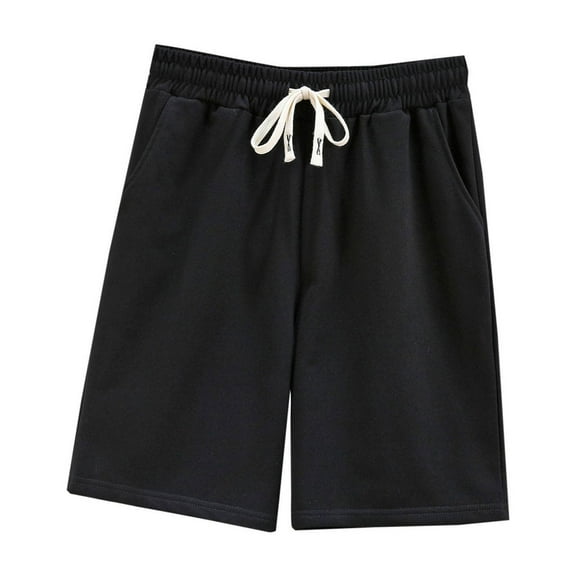 LEBONYARD Womens Shorts Plus Size,Women's Shorts with a Modern Twist,Women's Summer Solid Pocket Home Casual Sports Shorts Black S