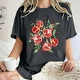 thumbnail image 1 of LEBONYARD Womens Summer Clearance Clothes $5.00,Womens Tops Summer 2024 summer saving,Women's Fashion Summer Round Neck Drop Sleeves Leisure Short Sleeve Fruit Printing Tops Dark Gray XXL, 1 of 7
