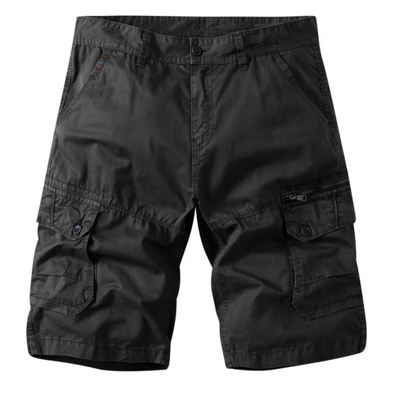 LEBONYARD Womens Summer Shorts under $10,Trendy Women's Shorts with Elastic Waist,,Men's Casual Pure Color Outdoors Pocket Beach Work Trouser Cargo Shorts Pant