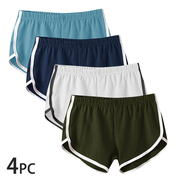 LEBONYARD Womens Summer Shorts Clearance under $10,Women's Shorts for Casual Outfits,Women’s Elastic Waist Summer Solid Casual Outing Shorts Pants Multicolor M