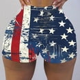 thumbnail image 1 of LEBONYARD Womens Summer Shorts Plus Size,Women's Shorts in Soft and Lightweight Fabrics,Women's Independence Day High-waisted Summer Print Leggings Beach Shorts Blue S, 1 of 6