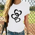 thumbnail image 1 of LEBONYARD Womens Summer Tops Tops for Women Trendy summer saving,Women Girls Plus Size Sunflower Print Tees Short Sleeve T Shirt Blouse Tops White XXL, 1 of 7
