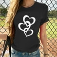 thumbnail image 1 of LEBONYARD Womens Summer Tops Tops for Women Trendy summer saving,Women Girls Plus Size Sunflower Print Tees Short Sleeve T Shirt Blouse Tops Black M, 1 of 7