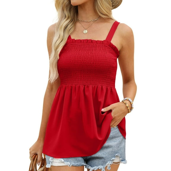 LEBONYARD Womens Tank Tops $4.98,Womens Casual Solid Color Tank Fit Round Neck Sleeveless Elasticity Tee Tops Blouses Wine M