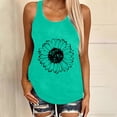 thumbnail image 1 of GaThRRgYP Plus Size Tops for Women,Summer Tops for Women Clearance under $10,Women's Funny Printing Tank Fit Round Neck Sleeveless Tunic Tee Tops Green XXL, 1 of 5