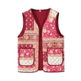 thumbnail image 1 of LEBONYARD Womens Vests Lightweight Fall&Winter,Fall Vest for Women 2024,Women's Vintage Embroidered Boho Open Front Cropped Vests Top Sleeveless Floral Cardigan 2024, 1 of 2