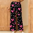 thumbnail image 1 of LEBONYARD Womens Wide Leg Lounge Pants with Pockets,Womens Pants Clearance,Women's Printed Fashionable Loose and Comfortable Sleeping Pants Multicolor L, 1 of 6