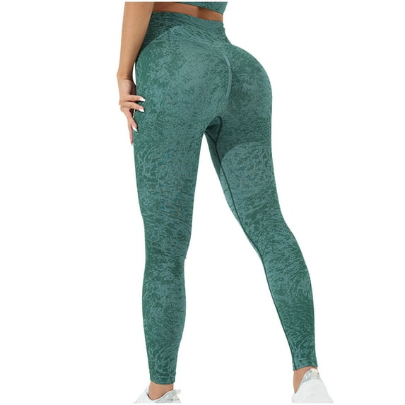 LEBONYARD Womens Yoga Pants Plus Size,Leggings for Women,Women's Seamless Hip Lift Fitness Running High-waisted Yoga Pants Green L