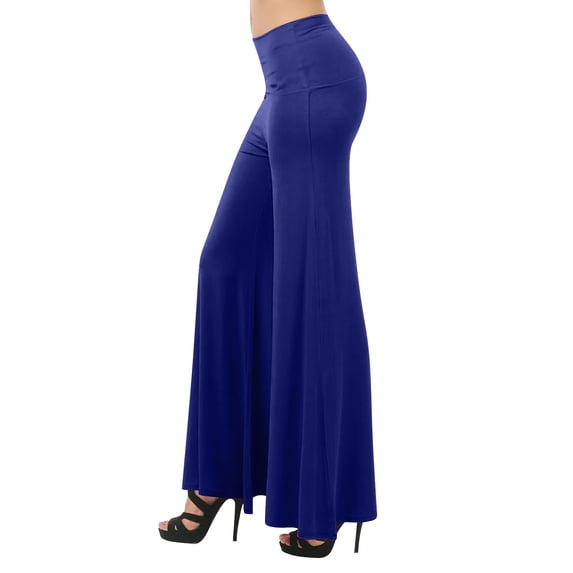 LEBONYARD Womens Yoga Sweatpants Wide Pants,Women's Loose High Waist Wide Leg Pants Workout Out Leggings Casual Trousers Yoga Gym Flare Pants Blue XXL