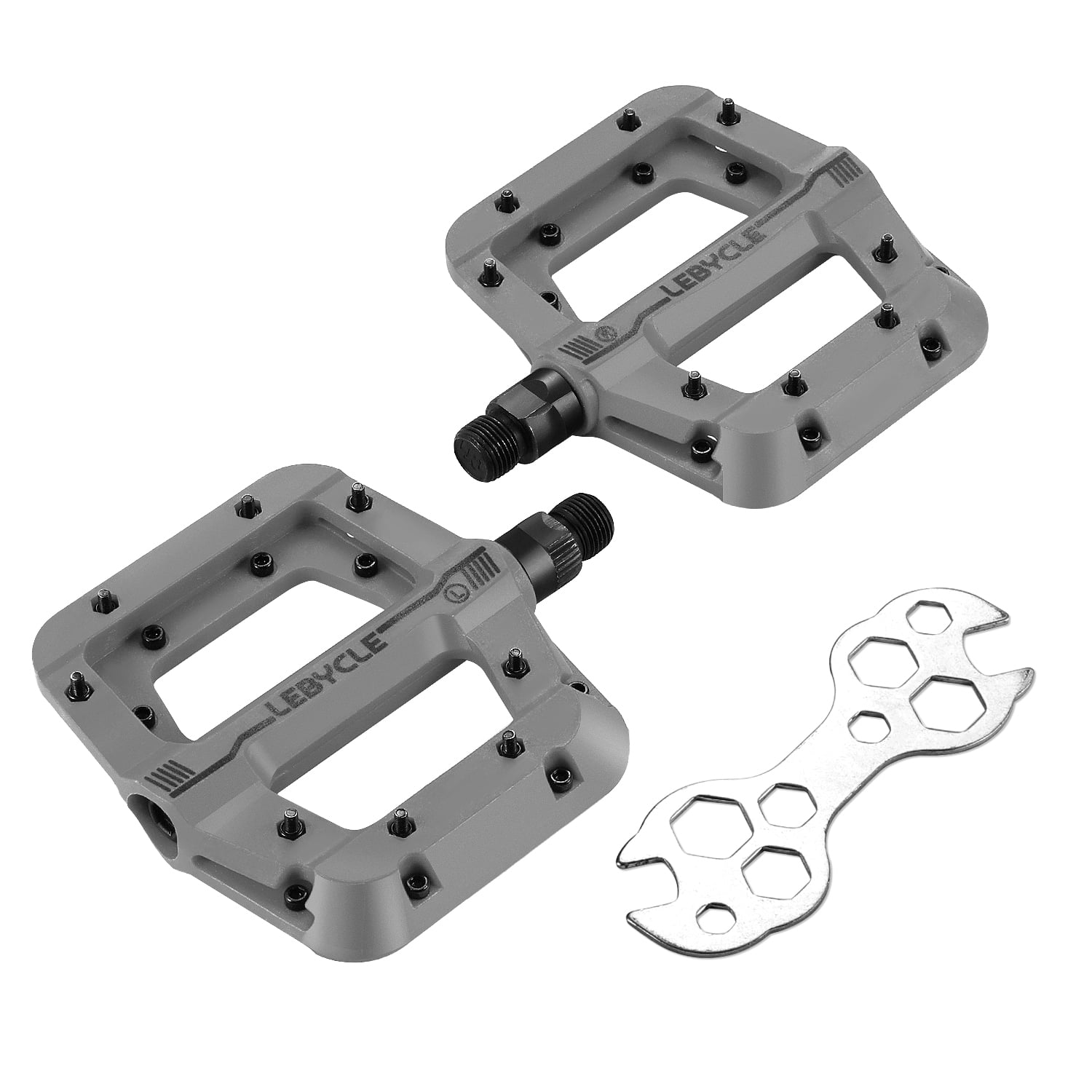 LEBYCLE Road/MTB Bike Pedals Universal NonSlip Nylon Widened Foot