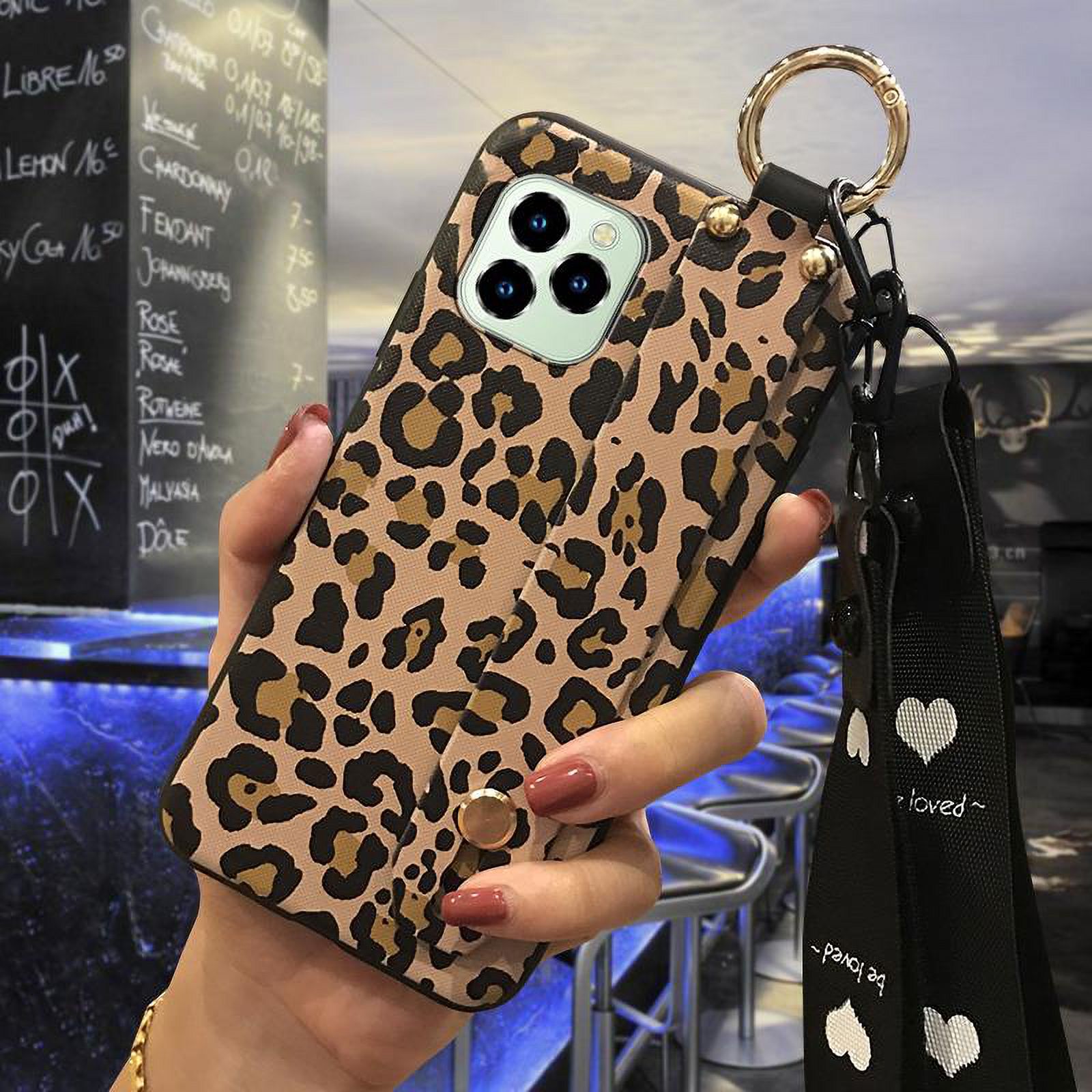 LECPhone Case For Oukitel C21 Pro, Wristband ring Flower Back Cover