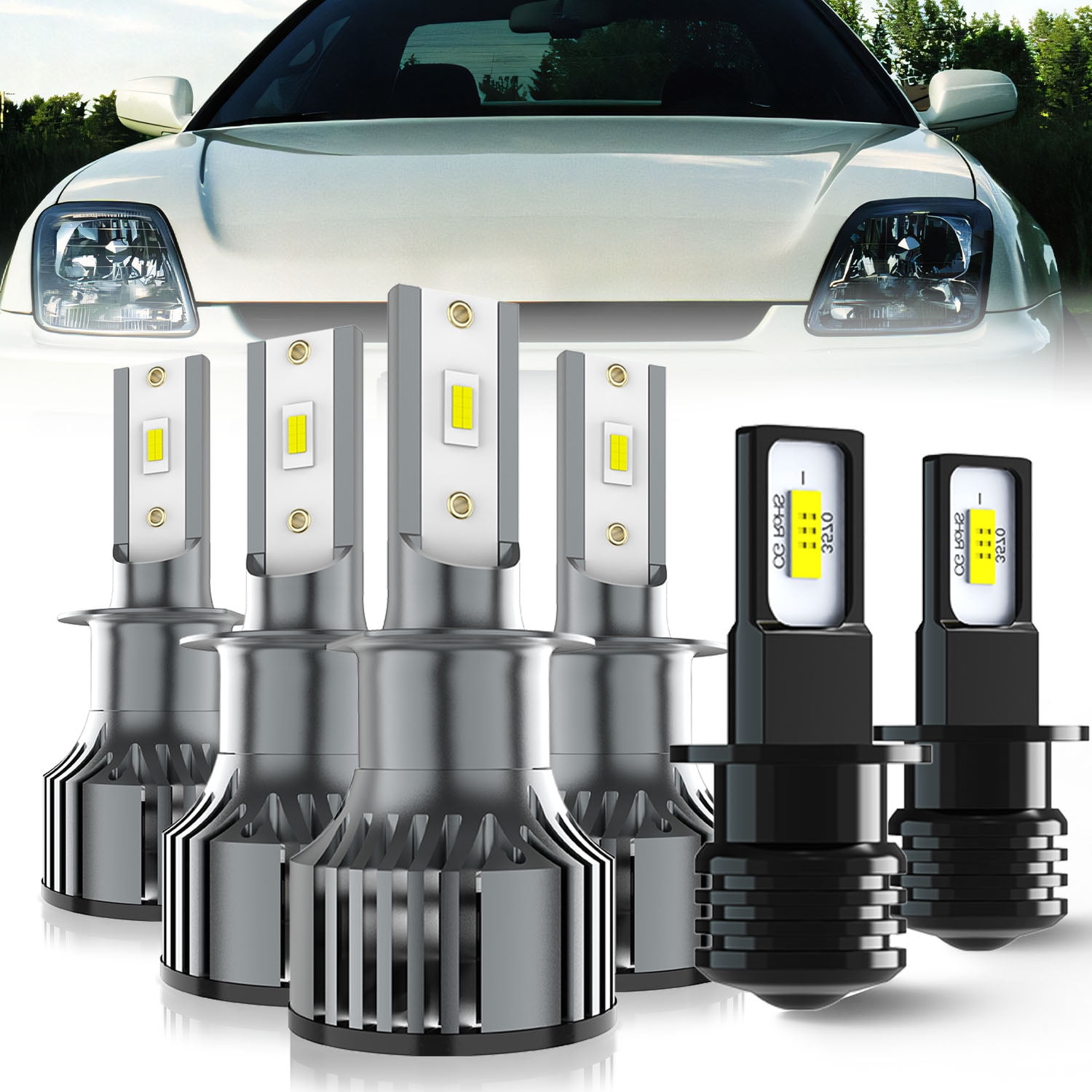 US BAYI LED Headlight Bulbs For Honda CR-V 1997-2014 – 6000K White, 72W, Plug & Play