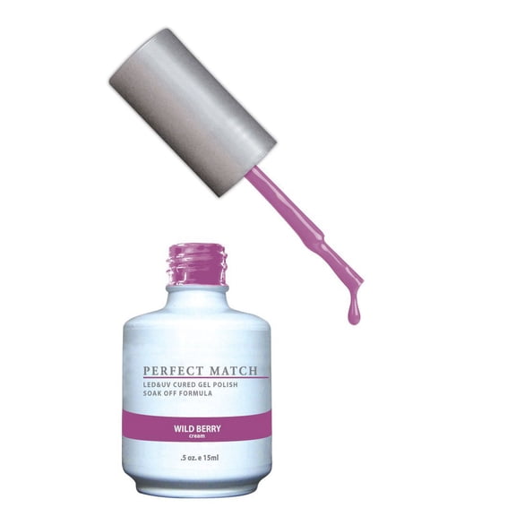 LECHAT Perfect Match Pair of Soak off Gel + Matching Nail Polish PMS131 - Wild Berry