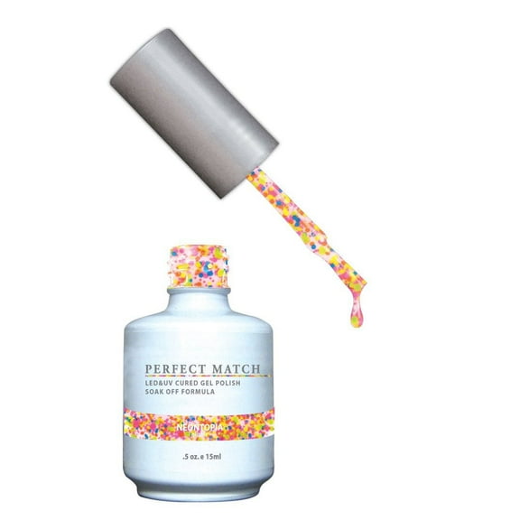 LECHAT Perfect Match Pair of Soak off Gel + Matching Nail Polish PMS137 - Neontopia