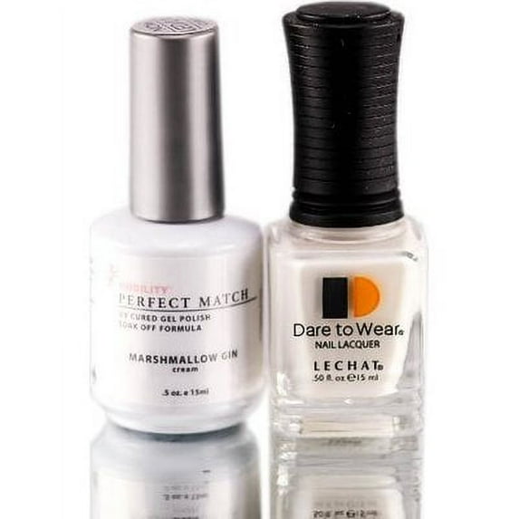 LECHAT Perfect Match Pair of Soak off Gel + Matching Nail Polish - PMS35 Marshmallow Gin