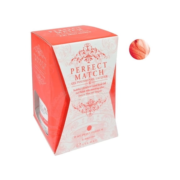 LECHAT Perfect Match Pair of Soak off Gel + Matching Nail Polish - PMS68 My Sweet Desire