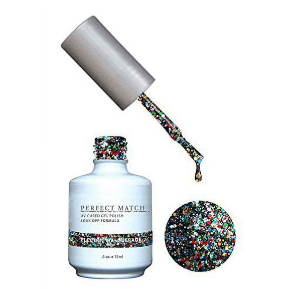 LECHAT Perfect Match Pair of Soak off Gel + Matching Nail Polish - PMS86 Electric Masquerade