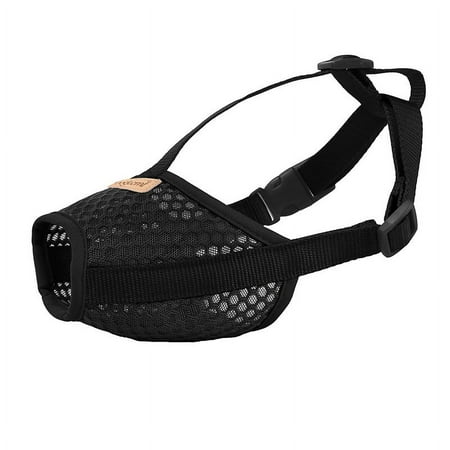 LECHONG Soft Mesh Dog Muzzle for Small Medium Large Breeds, Stop Biting, Barking and Chewing, Black