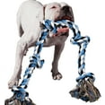thumbnail image 1 of LECHONG Dog Rope Toys with 5 Knots for Aggressive Chewers, Large Dog Toys, Blue, 1 of 6