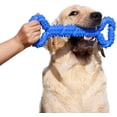 thumbnail image 1 of LECHONG Christmas Dog Toys Durable Dog Chew Toys 13 Inch Bone Shape Extra Large Dog Toys with Convex Design Strong Tug Toy for Aggressive Chewers Medium and Large Dogs Tooth Cleaning, Blue, 1 of 5